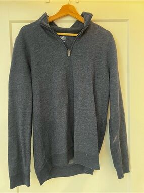 croft & barrow Men's Heathered Charcoal Quarter-Zip Sweater